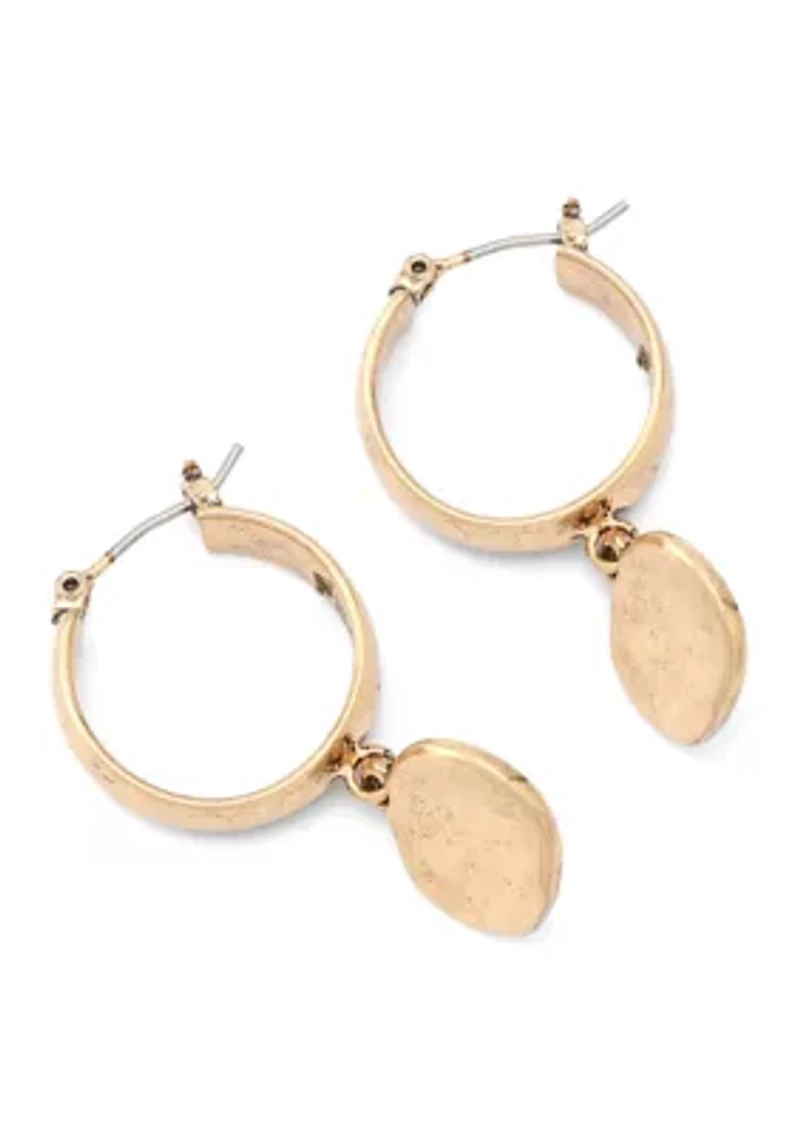 Heirloom Charms Disc Huggie Earrings