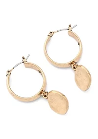 Heirloom Charms Disc Huggie Earrings
