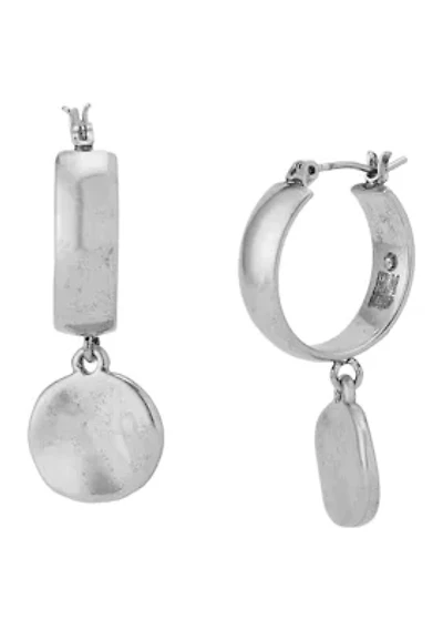Heirloom Charms Disc Huggie Earrings