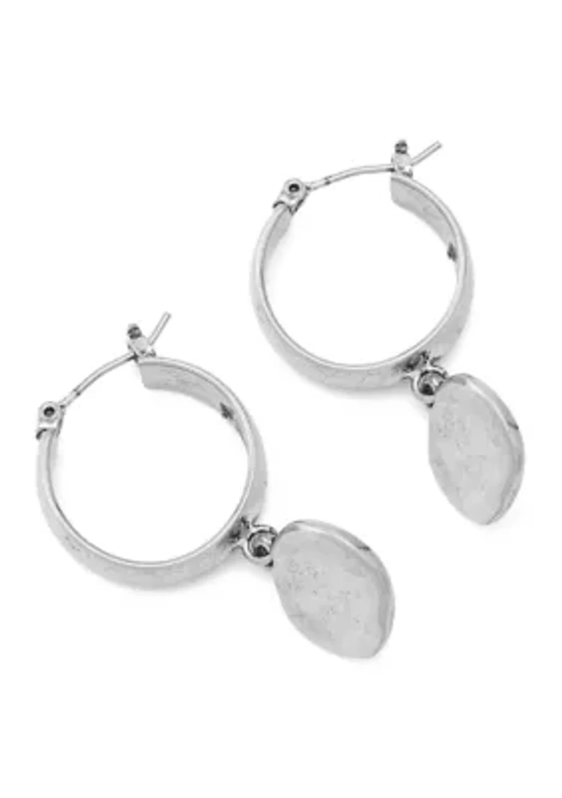 Heirloom Charms Disc Huggie Earrings