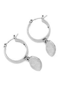 Heirloom Charms Disc Huggie Earrings