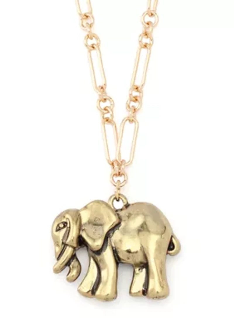 Elephant Pendant Necklace