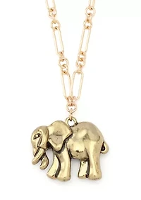 Elephant Pendant Necklace