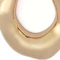 Molten Disc Pendant Long Necklace