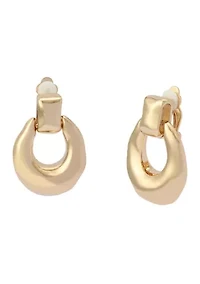 Molten Doorknocker Clip-On Earrings