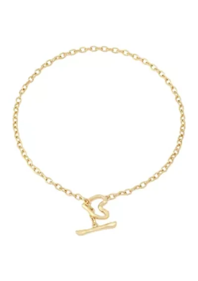 Heart Pendant Toggle Necklace