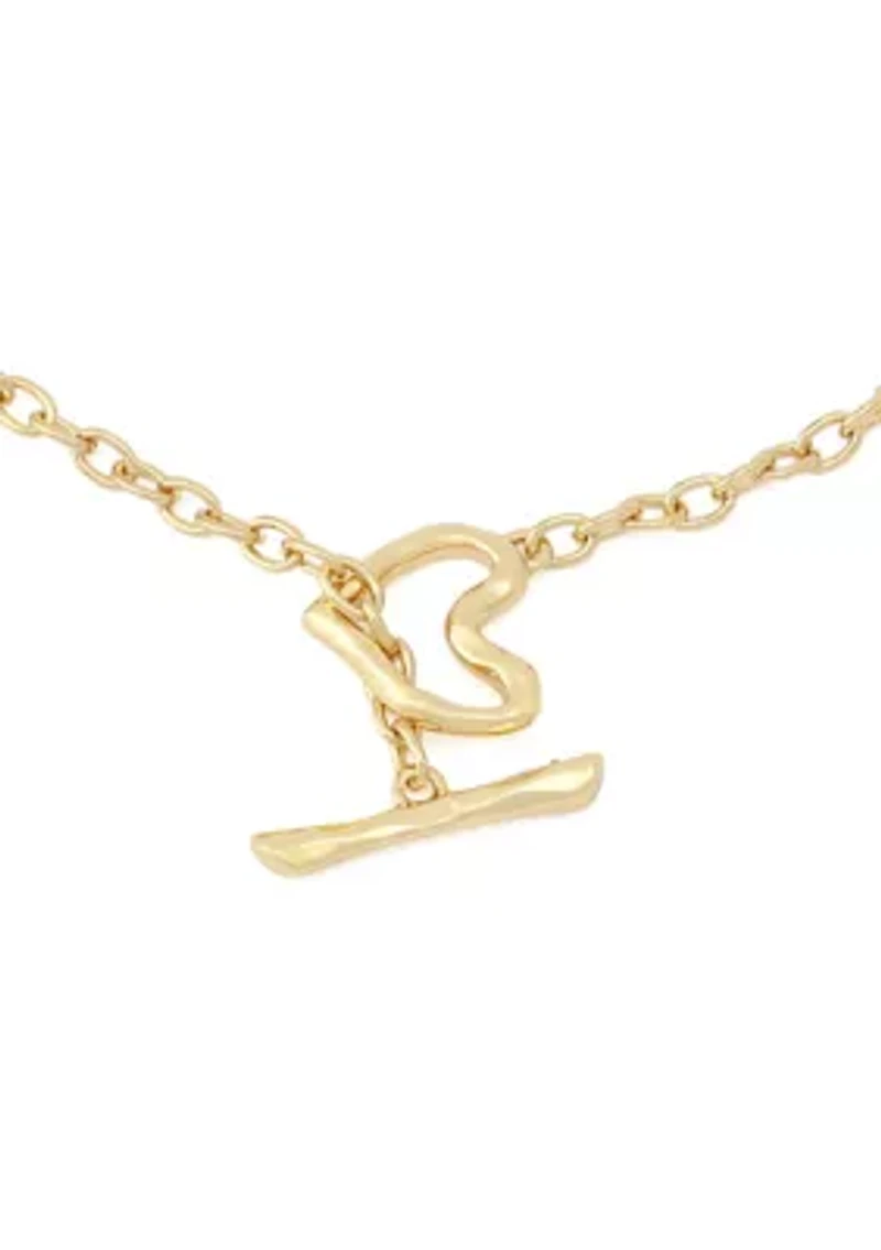 Heart Pendant Toggle Necklace