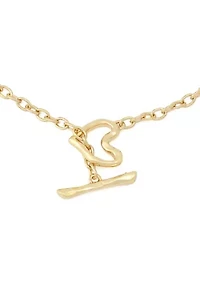 Heart Pendant Toggle Necklace