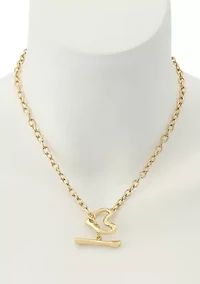 Heart Pendant Toggle Necklace