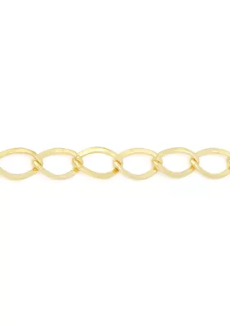 Link Gold Tone Toggle Bracelet