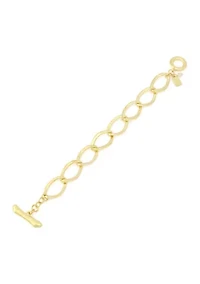 Link Gold Tone Toggle Bracelet