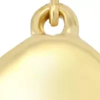 Oval Gold Tone Drop Earrings