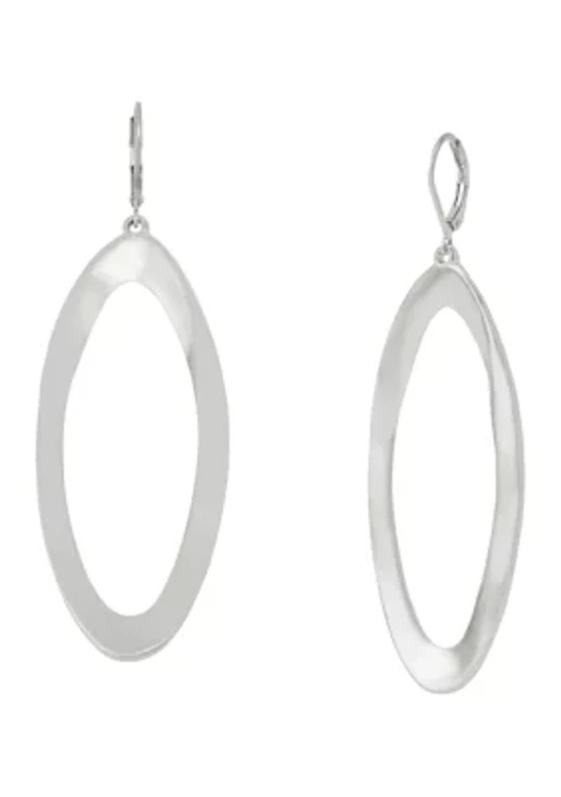 Oval Link Drop Earrings