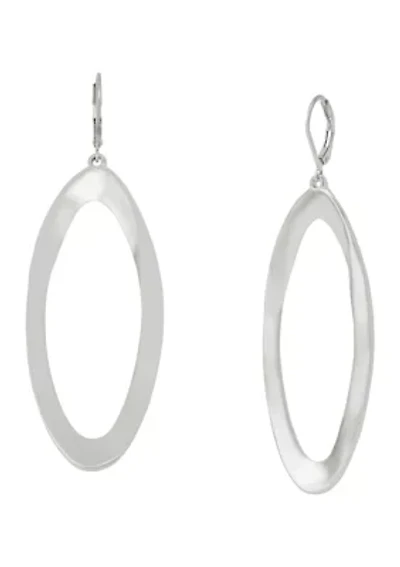 Oval Link Drop Earrings