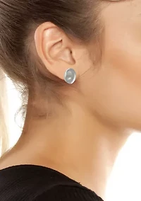 Textured Disc Stud Earrings