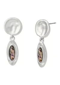 Textured Abalone Drop Earrings