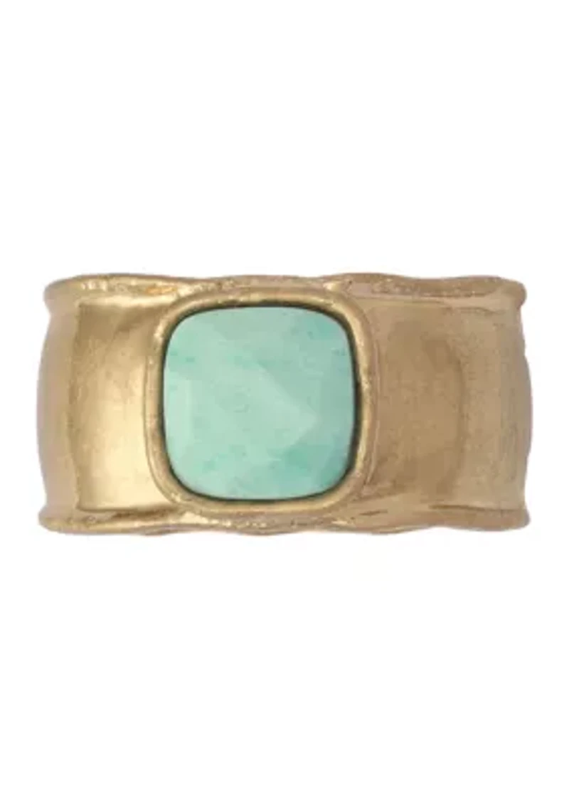 Turquoise Stone Bangle Bracelet