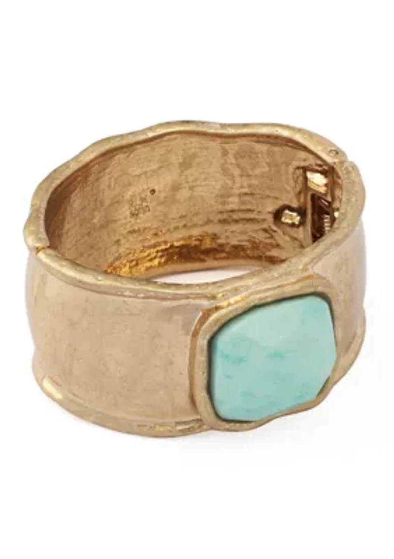Turquoise Stone Bangle Bracelet