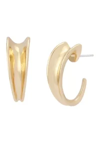 Sculpted Small Hoop Earrings