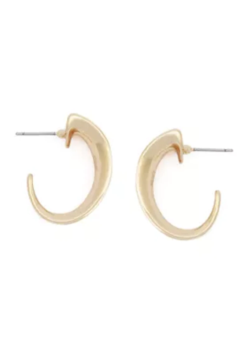 Sculpted Small Hoop Earrings