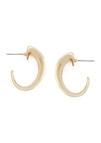 Sculpted Small Hoop Earrings
