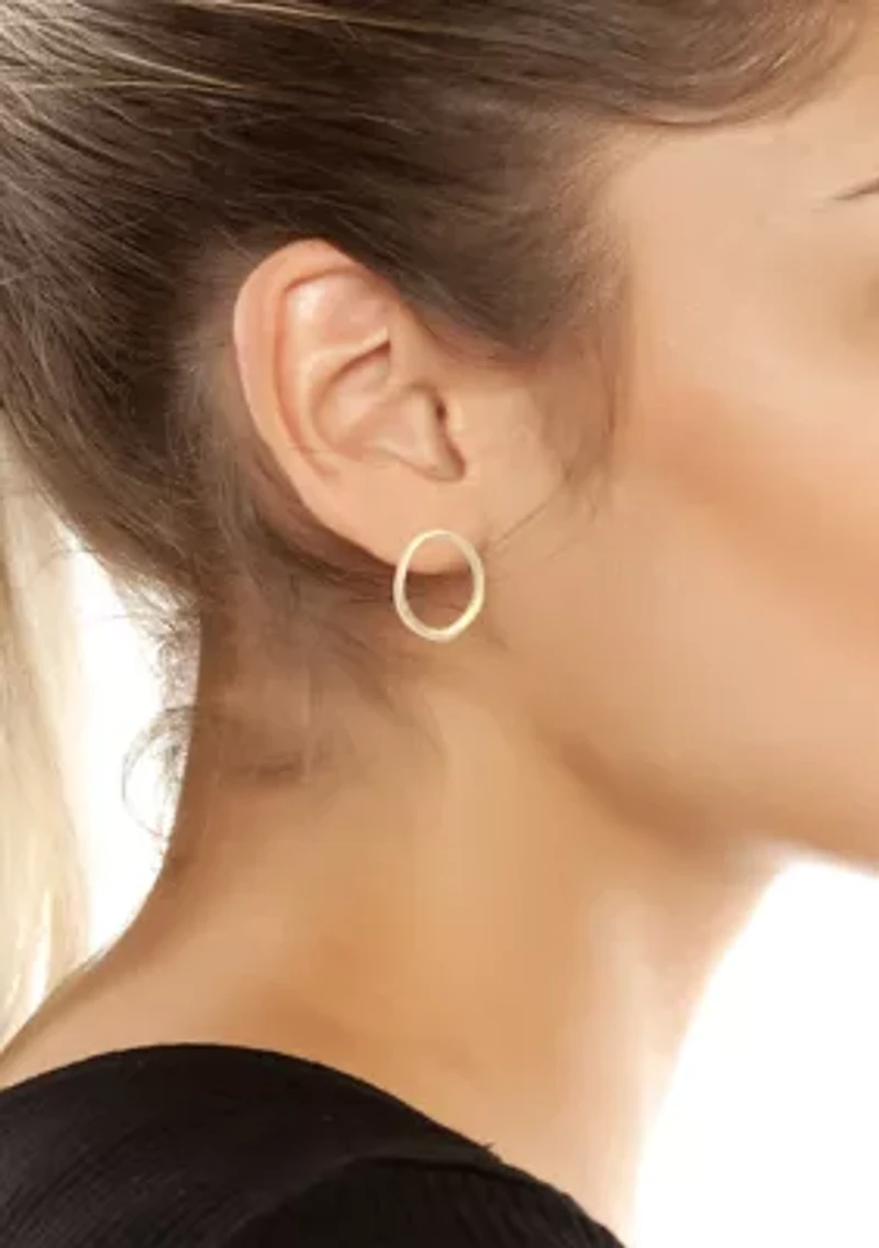 Sculpted Small Circle Post Earrings