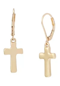 Cross Drop Earrings