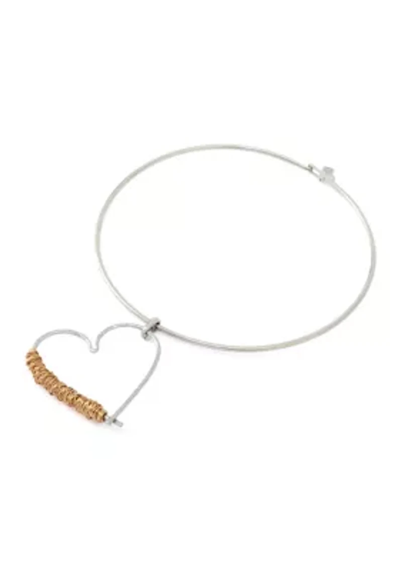 Heart Pendant Wire Necklace