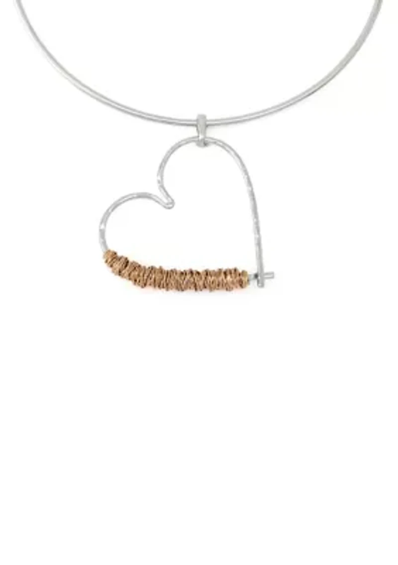 Heart Pendant Wire Necklace