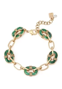 Malachite Reversible Link Bracelet