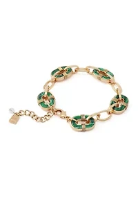Malachite Reversible Link Bracelet