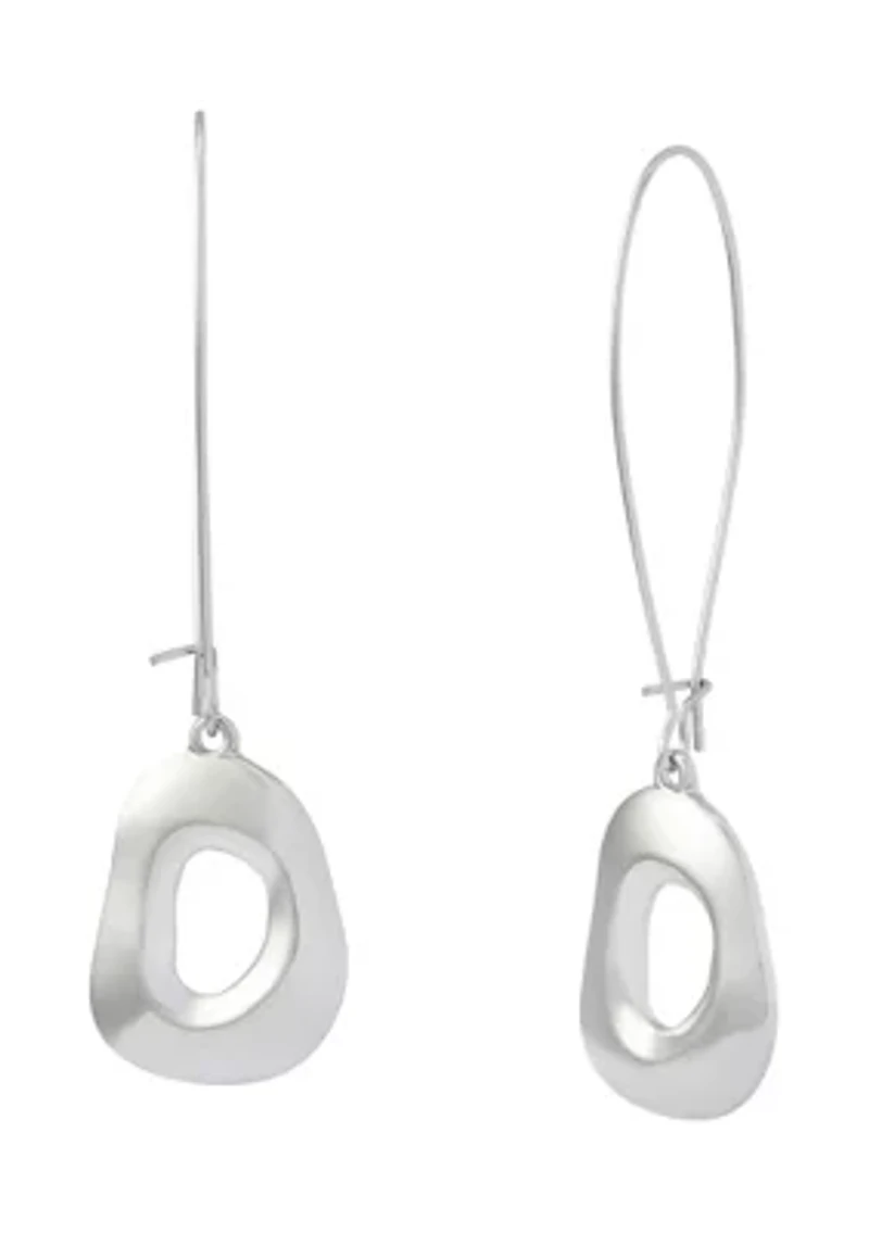 Sculpted Link Dangle Earrings