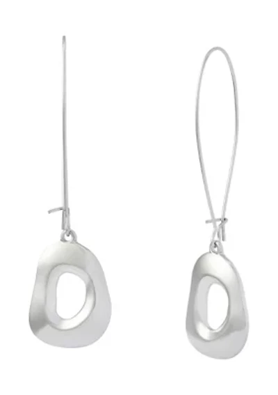 Sculpted Link Dangle Earrings
