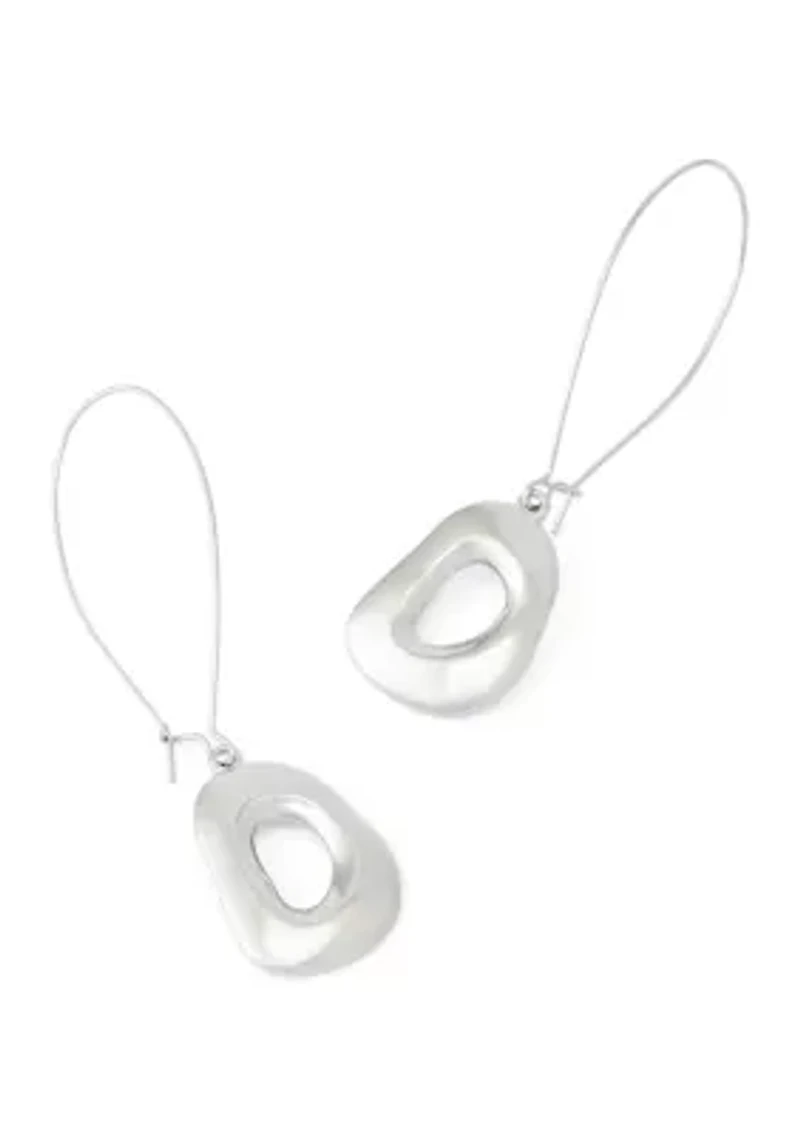 Sculpted Link Dangle Earrings