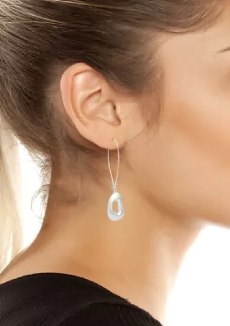 Sculpted Link Dangle Earrings