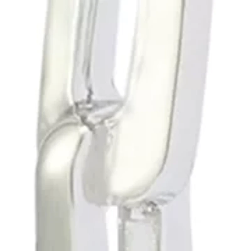 Large Paper Clip Wire Hoop Earrings 