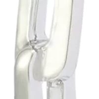 Large Paper Clip Wire Hoop Earrings 