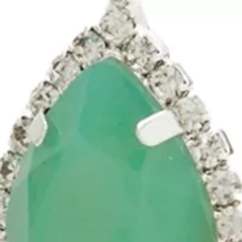Pacific Opal Silver Crystal Necklace
