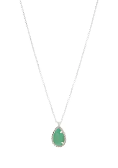 Pacific Opal Silver Crystal Necklace