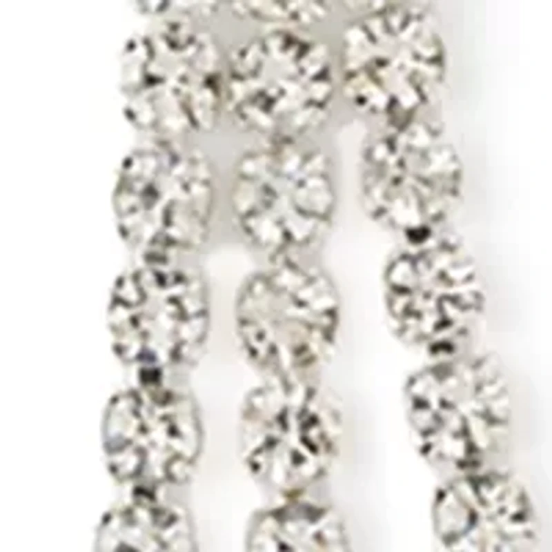 Silver Tone Wispy Fringe Drop Earrings