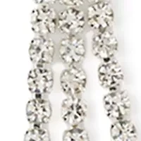 Silver Tone Wispy Fringe Drop Earrings