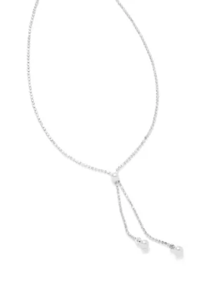 Silver Tone Extra Elegant Linear Y Necklace