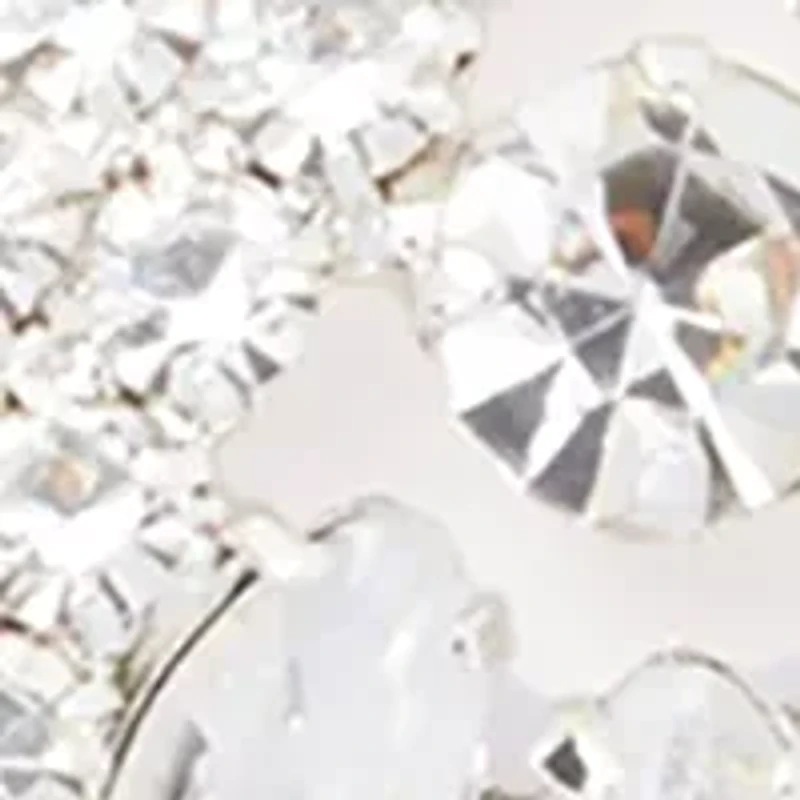 Silver Tone Sparkly Glam Drop Earrings