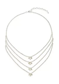 Four Row Rhinestone Necklace