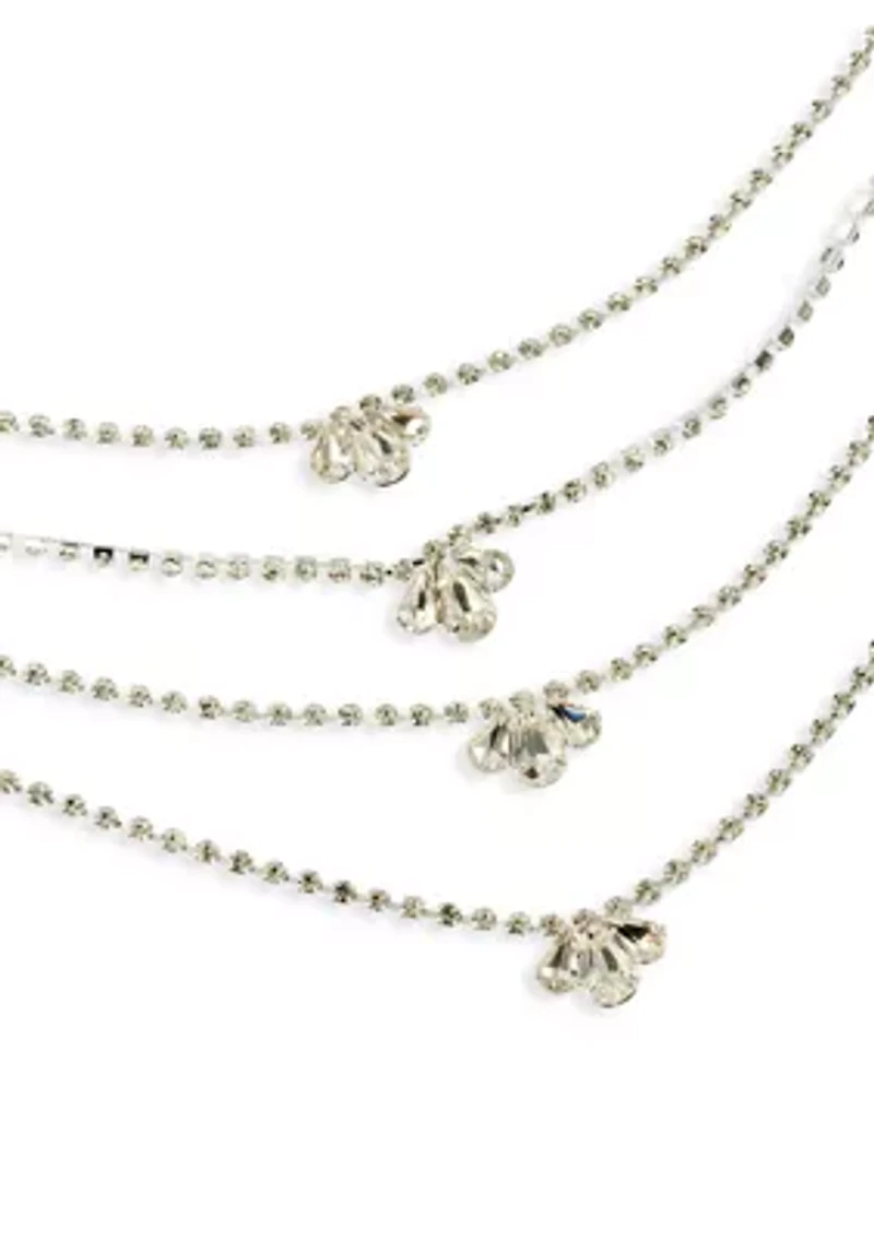 Four Row Rhinestone Necklace