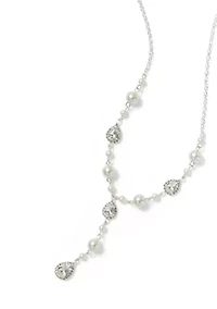 Multi Shape Crystal Y-Neck Necklace