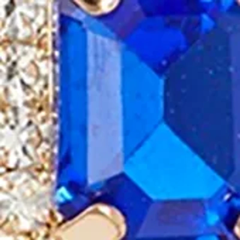 Multi Blue Stone Linear Earrings