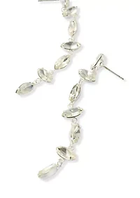 Navette Linear Crystal Earrings