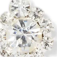 Crystal Silver Tone Chandelier Earrings