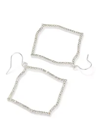 Crystal Diamond Hoop Earrings